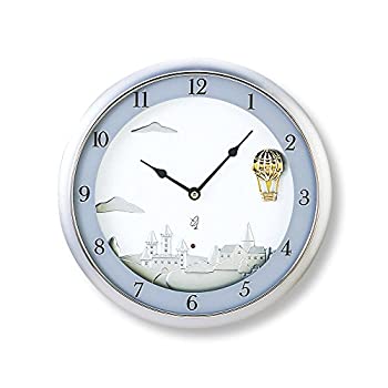 【中古】東出漆器 置き時計 ホワイト サイズ:直径30×高さ5cm