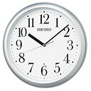 【中古】セイコー クロック 掛け時計 電波 アナログ 銀色 メタリック KX218S SEIKO