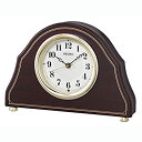 【中古】【未使用未開封】セイコー クロック 置き時計 電波 アナログ 木枠 濃茶 木目 模様 濃茶 木地 BZ239B SEIKO