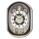 【中古】【未使用未開封】セイコー クロック 掛け時計 電波 アナログ からくり 40曲 メロディ 回転飾り 薄金色 パール RE578B SEIKO