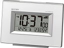 【中古】【未使用未開封】リズム(RHYTHM) 目覚まし時計 電波 デジタル フィットウェーブD194 温度 ・ 湿度 計付き カレンダー 白 RHYTHM 8RZ194SR03