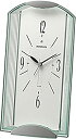 【中古】リズム(RHYTHM) クオーツ 置き時計 アナログ エピソル556 電子音 アラーム 緑 (透明色) RHYTHM 4SE556SR03