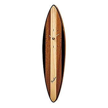 【中古】インターフォルム 時計 掛け時計 ブラック 幅41.5×高さ10.5×奥行2 Surfboard Clock サーフボード クロック CL-3019BK