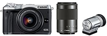 【中古】【未使用未開封】Canon ミラーレス一眼カメラ EOS M6 ダブルズームEVFキット(シルバー) EF-M15-45mm/EF-M55-200mm 付属 EOSM6SL-WZEVFK