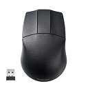 【中古】エレコム マウス ワイヤレス (レシーバー付属) Mサイズ CAD向け 3ボタン ホイールレス 左右対称 600/1200カウント2段階調整 ブラック M-CAD01DBB