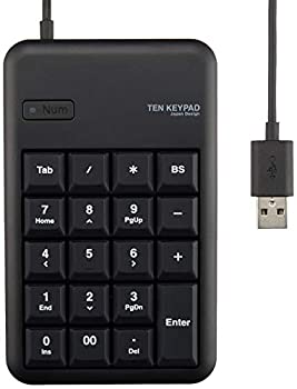 【中古】エレコム テンキー 有線 メンブレン Sサイズ USBポート付 高耐久 ブラック TK-TCM014BK