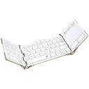 【中古】【未使用未開封】浅沼商会 3E-BKY5-WH 3E タッチパッド付Bluetooth Keyboard 【Touch+】 3つ折りタイプ ホワイト ケ...