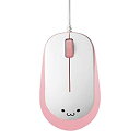 【中古】エレコム マウス 有線 Mサイズ 3ボタン BlueLED EPRIM ピンク M-Y8UBXPN