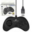 šۥǧ  ѥå ȥ顼 Official Sega Saturn USB Controller 8-Button Arcade Pad Black for PC/Mac/Steam