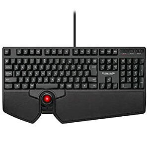 【中古】エレコム トラックボール付キーボード 有線 プレミアムメンブレン キー割り当て ハードウェアマクロ対応 リストレスト ブラック TK-TB01UMBK