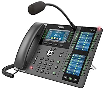 【中古】Fanvil X210i ページングコンソール電話、4.3インチカラーディスプレイ、DSSキー用の2つの3.5インチサイドカラーディスプレイ。 20 SIPライン、 【中古】Fanvil X210i ページングコンソール電話、4.3インチカラーディスプレイ、DSSキー用の2つの3.5インチサイドカラーディスプレイ。 20 SIPライン、