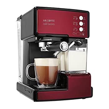 【中古】Mr。Coffeeカフェバリスタエスプレッソメーカーwith Automatic milk frother、bvmc-ecmp1000 レッド BVMC-ECMP1106