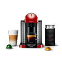 【中古】NespressoネスプレッソコーヒーとエスプレッソメーカーAeroccinoプラスミルクFrother、ブラック レッド 608024-BNV250RED1BUC1