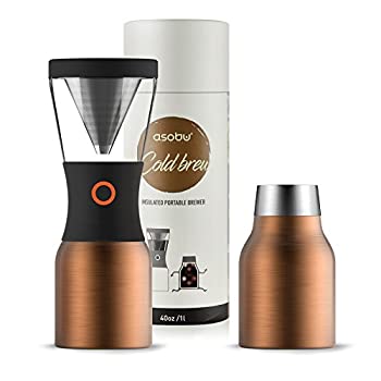 yÁzygpJz(Copper) - Asobu Coldbrew Portable Cold Brew Coffee Maker With a Vacuum Insulated 1180ml Stainless Steel 18/8 Carafe Bpa Free (Copper)