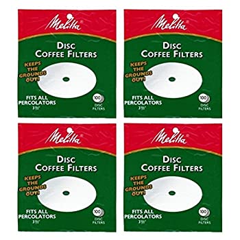 yÁzygpJz(100 Count (Pack of 4)) - Melitta 8.9cm White Disc Coffee Filters (Pack of 4)