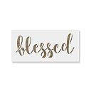 【中古】【未使用未開封】Blessedステンシルの壁、ペイントする"祝福工芸???Word"の再利用可能なステンシルで小さい大きいサイズ???Made in USA 55"x35"【メーカー名】Stencil Revolution【メーカー...