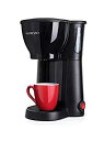 【中古】【未使用未開封】Mixpresso ミニコンパクト ドリップコーヒーメーカー 醸造バスケット付き ブラック スモールコーヒーポット (10.5オンス)