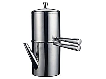 yÁzygpJzILSA Neapolitan Coffee Maker 9 Cup Size - Stainless Steel - Made in Italy