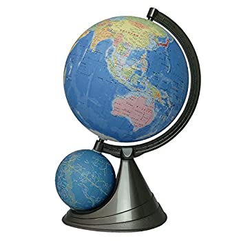 【中古】昭和カートン 二球儀地球儀 球径26cm 26-GF-J 行政図タイプ 日本地図付