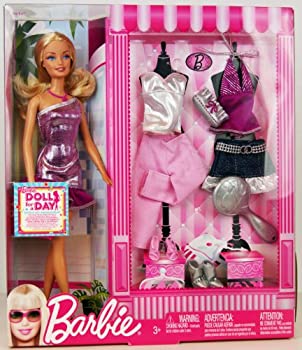 【中古】【未使用未開封】【輸入品日本向け】Barbie Year 2009 Fashionistas Series 12 Inch Doll Set - Barbie with One Shoulder Strap Dress Strapless Top Pink Denim Pants Neck Strap