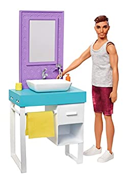【中古】【未使用未開封】Barbie Ken Doll & Bathroom Playset