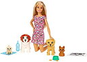 【中古】Barbie Doggy Daycare邃「 Doll & Pets Playset