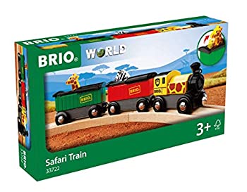 BRIO ( ブリオ ) WORLD サファリトレイン  対象年齢 3歳~ ( 電車のおもちゃ 木のレール 機関車 ) 33722