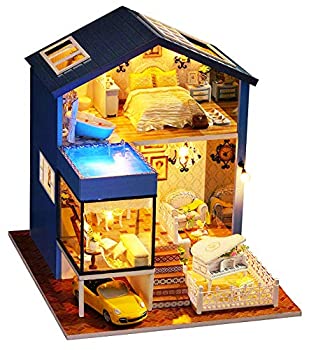 【中古】【未使用未開封】Kisoy Romantic and Cute Dollhouse Miniature DIY House Kit Creative Room Perfect DIY Gift for FriendsLovers and FamiliesSeattle Night(Ed