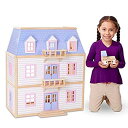 【中古】Melissa & Doug 木製マルチレベルドールハウス