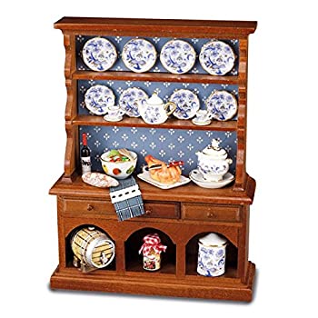 【中古】【輸入品日本向け】Reutter Porcelain ミニチュア 1:12スケール ブルーオニオンキッチンハッチ 2018年発売