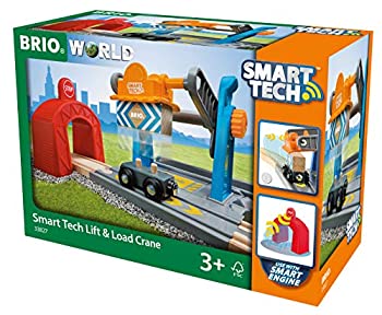 【中古】【未使用未開封】BRIO BRIO WORLD スマートテック リフト&ロードクレーン 33827 木 33827