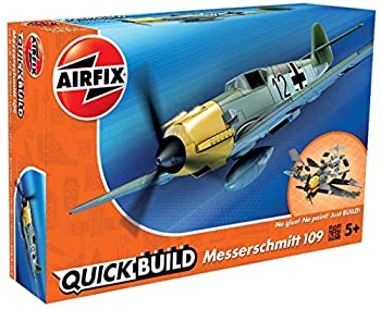 【中古】エアフィックス クイックビルドシリーズ ドイツ空軍 メッサーシュミット Bf109 塗装済みブロック式組み立てキット QB6001 プラモデル