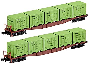 【中古】【輸入品日本向け】KATO Nゲージ コキ5500 6000形コンテナ積載 2両入 8059-2 鉄道模型 貨車