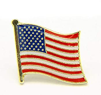 Rakuten - 【中古】【未使用未開封】ピンバッジ アメリカ星条旗/USA国旗デラックス薄型キャッチ付き ピンズ UNITED STATES OF AMERICA USA FLAG ピンバッチ