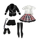 【中古】【ノーブランド品】1/6スケール 女性 服 黒い 制服 アクセサリー 贈り物