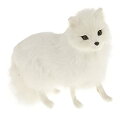【中古】【未使用未開封】ノーブランド品 ぬいぐるみ フォックス キツネのモデル 素敵 家の装飾 子供のおもちゃ 贈り物 全4色 - 白 サイズ(長さ×H):約1...