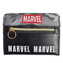 【中古】【MARVEL/マーベル】迷彩ファスナー付き二つ折り財布(BK)49946