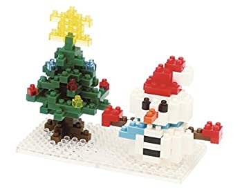 【中古】ナノブロック 雪だるま&クリスマスツリー 2013 NBC-100