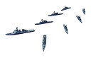 【中古】【未使用未開封】フジミ模型 1/3000 集める軍艦シリーズ No.37 海上自衛隊第4護衛隊群(1998年) プラモデル 軍艦37