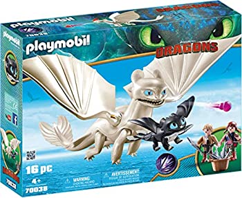 【中古】Playmobil 70038 DreamWorks Light Fury with Baby Dragon and Children Various