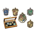 【中古】Hogwarts House Pin - Five Pins in Display Case. Harry Potter Noble Collection