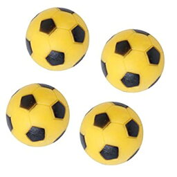 【中古】Foosballs 4個セット　ミニサッカー　ゲーム用　フーズボール用 テーブルサッカー用 サッカーボール　交換用ボール　イエローとブラック　36m