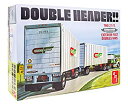 【中古】【未使用未開封】AMT 1/25 ダブルヘッダー・タンデム・バン・トレーラー プラモデル AMT1132