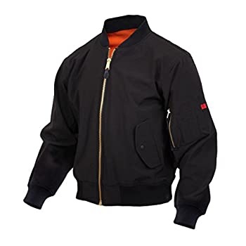 【中古】【輸入品・未使用】[ロスコ] MA-1 ジャケット ソフトシェル フリースライナー 米軍 メンズ ブラック 2XL