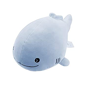 【中古】【輸入品・未使用】Molizhi クジラのサメのかわいいぬいぐるみソフトコットン抱き枕 魚のおもちゃ 女の子/男の子/大人/子供/恋人へのギフト 27.2インチ (ブルー)