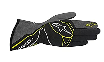 【中古】【輸入品・未使用】Alpinestars Tech 1-z手袋(ブラック/アンスラサイト/蛍光イエロー、XXLサイズ)