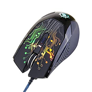 【中古】【輸入品・未使用】ENHANCE GX-M1 Gaming Mouse with 3500 DPI Optical Sensor & Color-Changing LED Lights for PC Computers - Perfect for TitanFall Battlefi