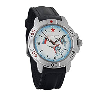 【中古】【輸入品・未使用】Vostok Komandirskie アーミー 機械式 メンズ 腕時計 ミリタリー コマンダスキー ケース 腕時計 #431066 革製。