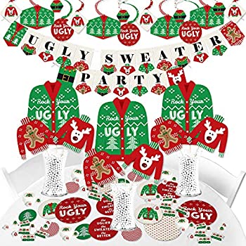 【中古】【輸入品・未使用】Big Dot of Happiness アグリーセーター - ホリデーとクリスマスパーティー用品 - バナーデコレーションキット - ファンンドルセット