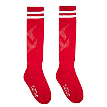 【中古】【輸入品・未使用】(Red/ White) - Luwint Kids Cotton Soccer Socks - Extra Cushion Thick Long Socks for Children